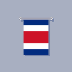 Illustration of Costa Rica flag Template