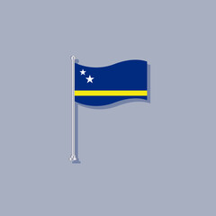 Illustration of Curacao flag Template