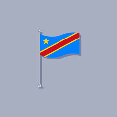 democratic republic of the congo flag