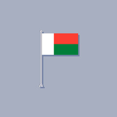 Illustration of Madagascar flag Template