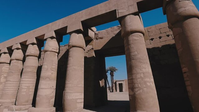 Huge Columns In The Karnak Temple, Egypt