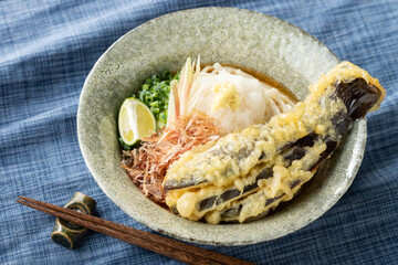 なす天ぶっかけうどん