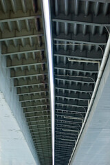 Modern bridge bottom view.