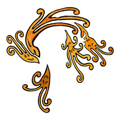 Group 4 Lovers and Exes. Set of Halloween pumpkin spirits, emotions and relationships between them like people. Hand-painted in watercolor. The elements are isolated on a white background.