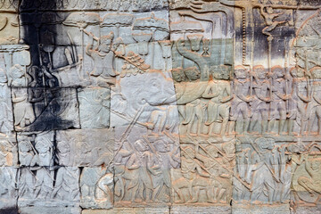 Detail of Angkor Wat temple, Siem Reap, Cambodia