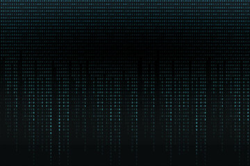 Binary code abstract technology. Wallpaper of binay data falling from top. Lost data. Safe digital data concept.