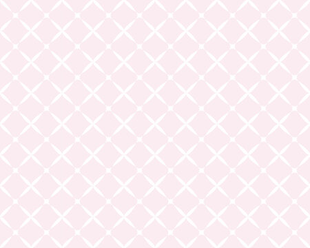 Pink Wallpaper. Baby Shower Seamless Pattern. Baby Girl Abstract Background. Vector.
