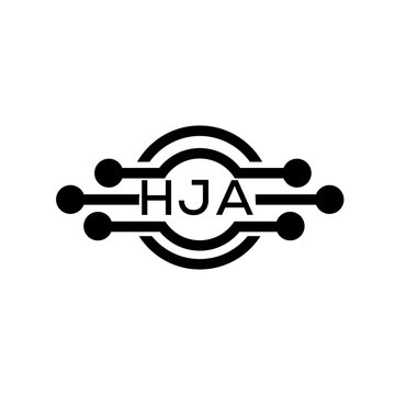 HJA letter logo. HJA best white background vector image. HJA Monogram logo design for entrepreneur and business.	
