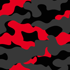 Camouflage texture seamless pattern. Abstract modern military camo background for fabric and fashion textile print. Vector illustration.