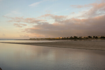 sunset over the river of Foz