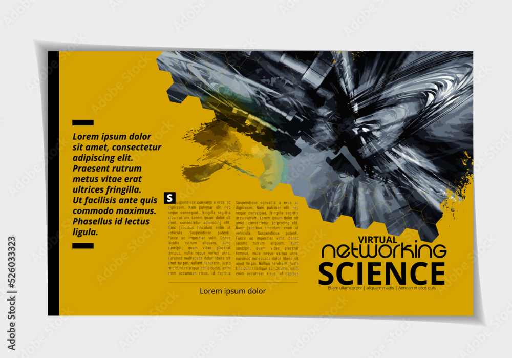 Canvas Prints elegant layout for business presentation with technology and science background, vector illustartion