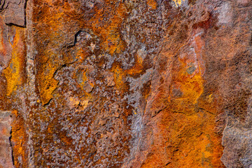 Metallic orange rust texture grunge abstract background