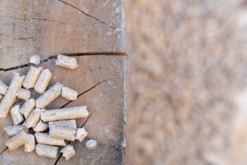wood and pellets for heating during winter