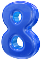 Blue Number 8
