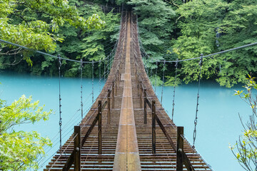 寸又峡の夢の吊り橋