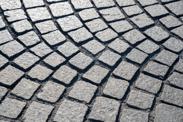 paved ground, in street