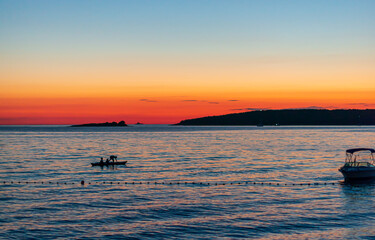 A beauty sunset with a boot 