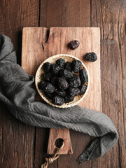 Ajwa dates, Ajwa dates, one of the typical Arabic fruits. Popular during Ramadan month
