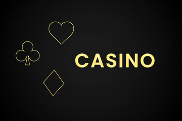 Blackjack or online casino banner.Casino banner. Online casino. Internet gambling concept.Creative background.Online casino background banner.Design for gambling business or casino.Casino jackpot. 
