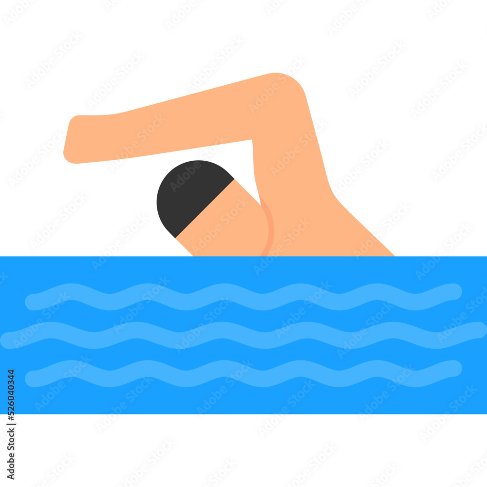 Sticker swimming icon