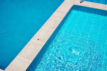 Obraz premium Private swimming pool by the garden