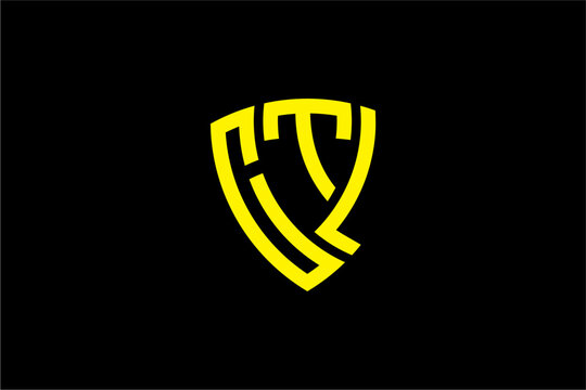CTL creative letter shield logo design vector icon illustration