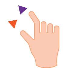 Finger click application clipart png