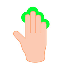 Finger click application clipart png