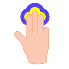 Obraz premium Finger click application clipart png