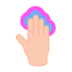 Finger click application clipart png
