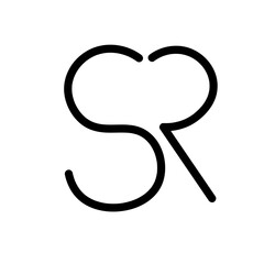 Letter SR logo vector creative design