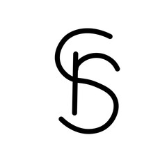 Letter SR logo vector creative design