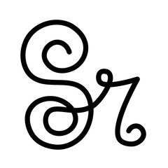 Letter SR logo vector creative design