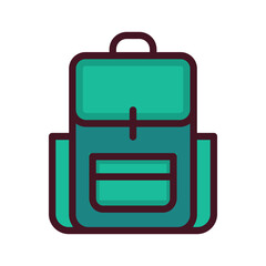 backpack on white background