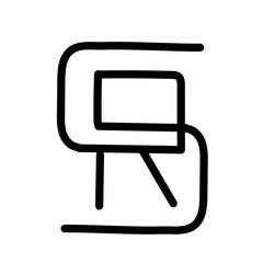 Letter SR logo vector creative design