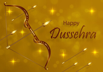 Happy Dussehra festival celebration - obrazy, fototapety, plakaty
