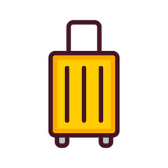 luggage on white background