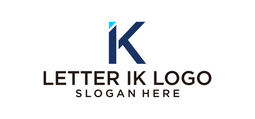 Fototapeta premium LETTER IK LOGO