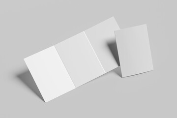 A5 trifold brochure mockup