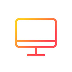 TV display pixel perfect gradient linear ui icon. Television. Electronics store. Online marketplace. Line color user interface symbol. Modern style pictogram. Vector isolated outline illustration