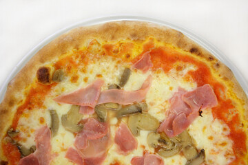 Pizza with artichokes and ham, Italy