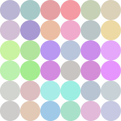 Many unique pastel circle backgrounds.