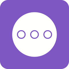 Ellipsis Multicolor Round Corner Glyph Inverted Icon