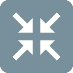 Obraz premium Minimize Multicolor Round Corner Glyph Inverted Icon