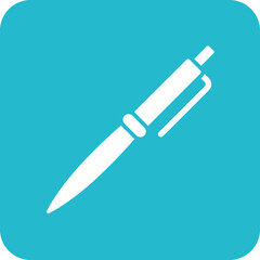 Pen Multicolor Round Corner Glyph Inverted Icon