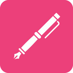 Fountain Pen Multicolor Round Corner Glyph Inverted Icon