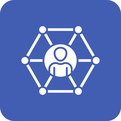 Network Multicolor Round Corner Glyph Inverted Icon