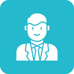 Groom Multicolor Round Corner Glyph Inverted Icon