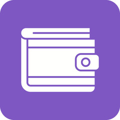 Wallet Multicolor Round Corner Glyph Inverted Icon