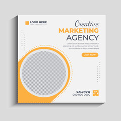 Digital marketing social media and Instagram post template